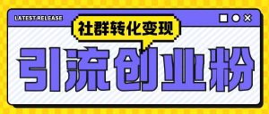 最新抖音引流创业粉玩法,之社群转化变现思路(揭秘)-风淘社