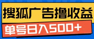 搜狐视频广告全自动撸收益,单号日入5张【揭秘】-风淘社