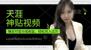 支付宝分成计划,天涯神贴视频,轻松月入过W,操作简单,适合宝妈,上班族【揭秘】-风淘社