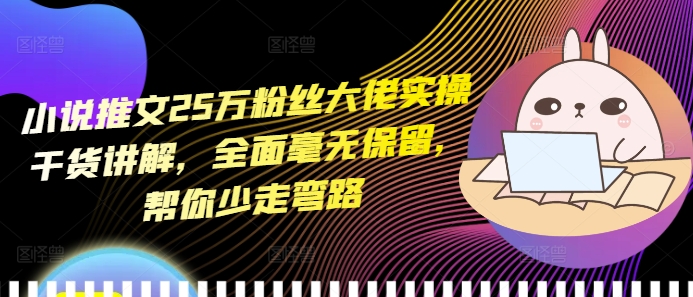 小说推文25万粉丝大佬实操干货讲解，全面毫无保留，帮你少走弯路-风淘社