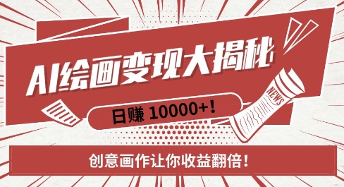 AI梦境绘画致富秘籍,复制粘贴,新手也能快速掌握,创意画作让你收益翻倍-风淘社