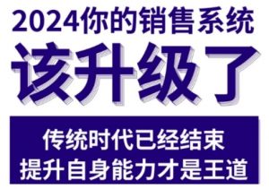 2024能落地的销售实战课,你的销售系统该升级了-风淘社