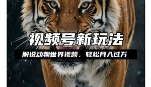 利用动物世界解说视频,赚分成计划收益,轻松月入过W,操作简单【揭秘】-风淘社