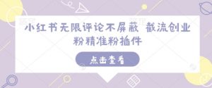 小红书无限评论不屏蔽 截流创业粉精准粉插件-风淘社