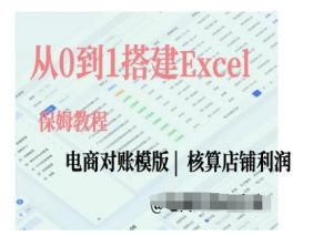 电商对账实操课从0到1搭建Excel电商对账模版-风淘社