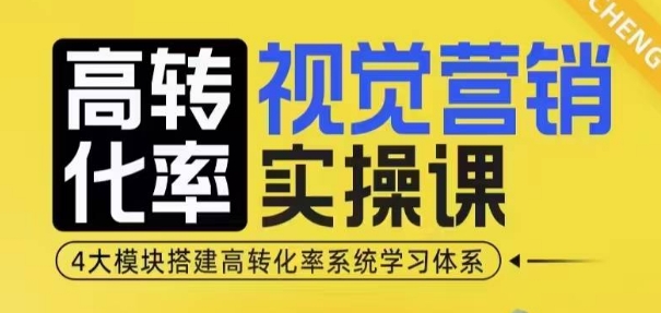 高转化率·视觉营销实操课,4大模块搭建高转化率系统学习体系-风淘社