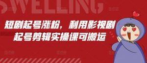 短剧起号涨粉，利用影视剧起号剪辑实操课可搬运-风淘社