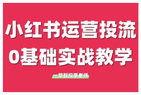 小红书运营投流,小红书广告投放从0到1的实战课,学完即可开始投放-风淘社