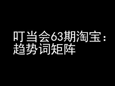 《淘宝天猫打爆班》原创高阶技术第63期,趋势词矩阵技术和玩法-风淘社