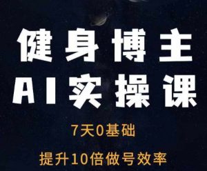 健身博主AI实操课——7天从0到1提升10倍做号效率-风淘社