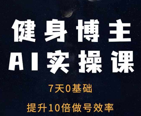 健身博主AI实操课——7天从0到1提升10倍做号效率-风淘社