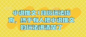 小说推文1月份玩法指南，终于有人把小说推文的玩法讲清楚了!-风淘社