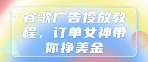 谷歌广告投放教程,订单女神带你挣美金-风淘社