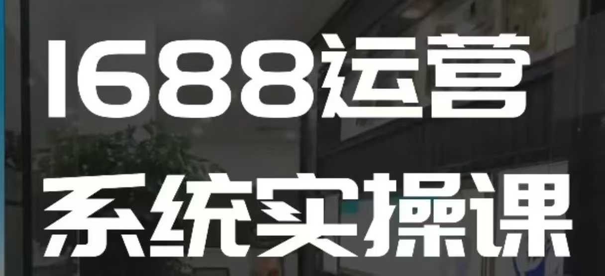 1688高阶运营系统实操课,快速掌握1688店铺运营的核心玩法-风淘社
