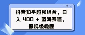 抖音知乎超强组合,日入4张, 蓝海赛道,保姆级教程-风淘社