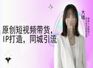 原创短视频带货,IP打造,同城引流-大晴自媒体教程-风淘社