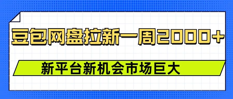 豆包网盘拉新,一周2k,新平台新机会-风淘社