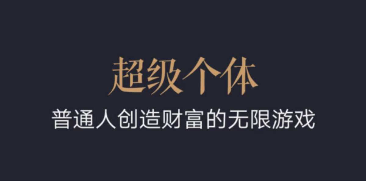 超级个体:2024-2025翻盘指南,普通人创造财富的无限游戏-风淘社