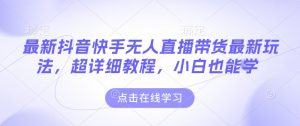 最新抖音快手无人直播带货玩法，超详细教程，小白也能学-风淘社
