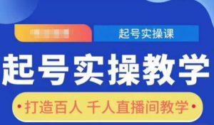 起号实操教学,打造百人千人直播间教学-风淘社