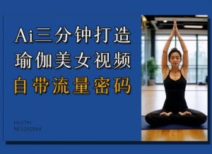 Ai3分钟打造瑜伽美女视频,自带流量密码-风淘社