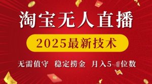 淘宝无人直播2025最新技术 无需值守,稳定捞金,月入5位数【揭秘】-风淘社