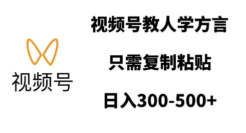 视频号教人学方言,只需复制粘贴,日入多张-风淘社