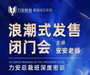 力安深圳闭门会:浪潮式发售,手把手教你做批量搞定成交-风淘社