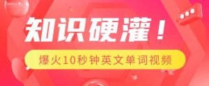 知识硬灌,1分钟教会你,利用AI制作爆火10秒钟记一个英文单词视频-风淘社