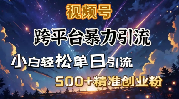跨平台暴力引流,私域完美闭环,日引500+精准创业粉-风淘社