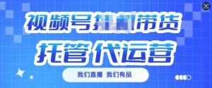 视频号挂J直播带货托管代运营,每个月多挣3k【揭秘】-风淘社