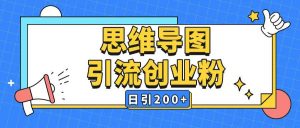 暴力引流全平台通用思维导图引流玩法ai一键生成日引200+-风淘社