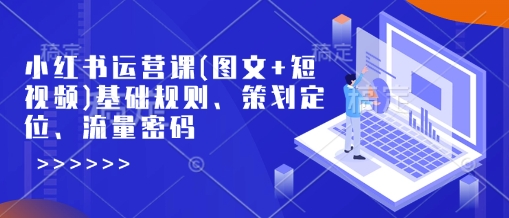 小红书运营课(图文+短视频)基础规则、策划定位、流量密码-风淘社