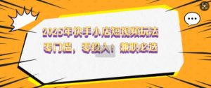 2025年快手小店短视频玩法,零门槛,零投入,兼职必选【揭秘】-风淘社
