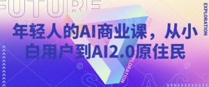 年轻人的AI商业课,从小白用户到AI2.0原住民-风淘社