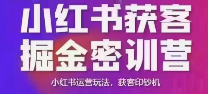小红书获客掘金线下课,录音+ppt照片,小红书运营玩法,获客印钞机-风淘社