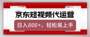 京东带货代运营，2025年翻身项目，只需上传视频，单月稳定变现8k【揭秘】-风淘社