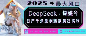 DeepSeek+蝴蝶号，2025年最大风口，日产千条原创爆款，轻松月入破W-风淘社