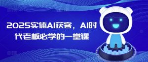 2025实体AI获客,AI时代老板必学的一堂课-风淘社