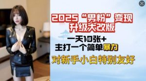 2025男粉变现全新玩法升级,日入上千简简单单,小白可轻松上手-风淘社
