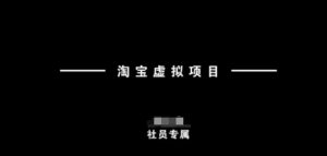 淘宝虚拟项目，从理论到实操，新手也能快速上手-风淘社