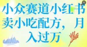 小众赛道小红书卖小吃配方,操作简单,月入过W-风淘社