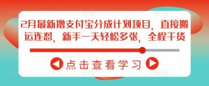 2月最新撸支付宝分成计划项目,直接搬运连怼,新手一天轻松多张,全程干货-风淘社