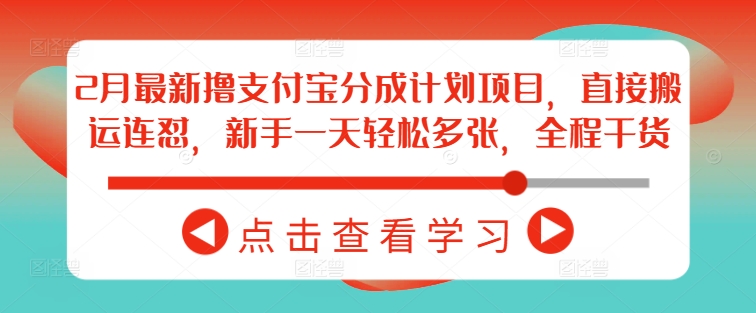 2月最新撸支付宝分成计划项目,直接搬运连怼,新手一天轻松多张,全程干货-风淘社