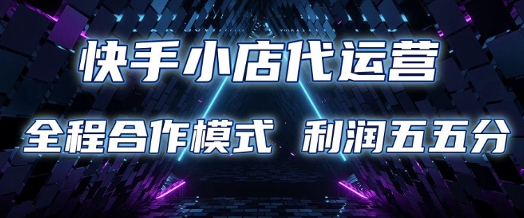 快手小店代运营 限时托管计划 合作模式 利润五五分成【揭秘】-风淘社
