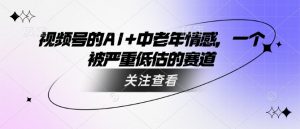 视频号的AI+中老年情感，一个被严重低估的赛道-风淘社