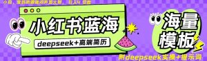 Deepseek+小红书简历蓝海赛道,24小时网盘自动发货,零成本,不限时间地点,日入四位数-风淘社