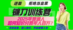 【网创项目终点站-镰刀训练营超级IP合伙人】25年普通人如何通过“知识付费”年入百个-仅此一版【揭秘】-风淘社