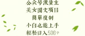 流量主长期收益项目,美女图片简单复制,小白也能上手,轻松日入5张-风淘社