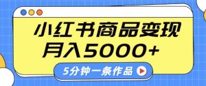 小红书字幕作品玩法,商单变现月入5k+,5分钟一条作品-风淘社